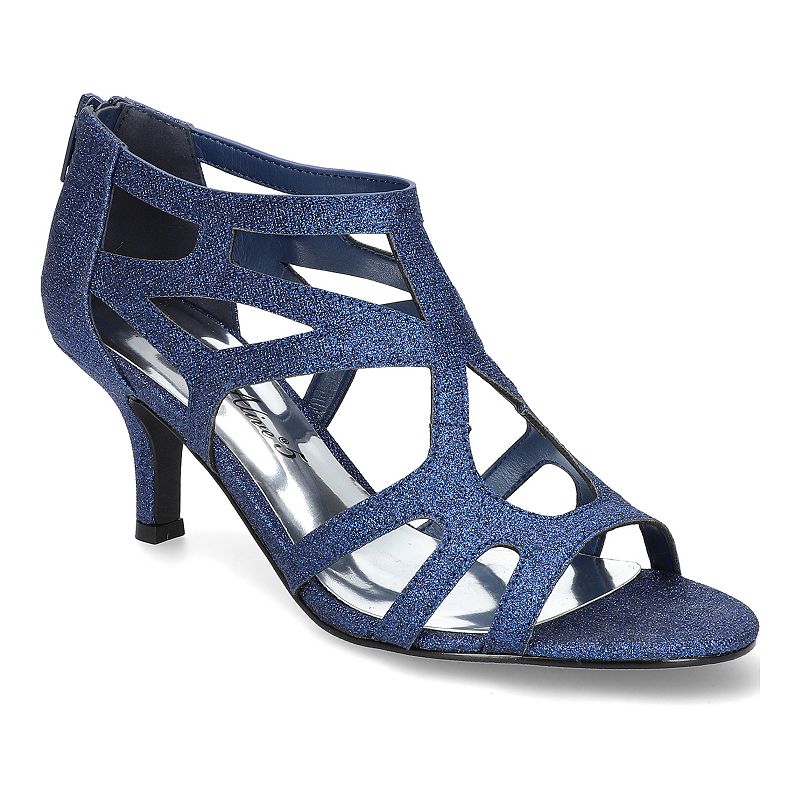 UPC 196371114207 product image for Easy Street Flattery Women's Caged Heels, Size: 9.5, Blue Glitter | upcitemdb.com