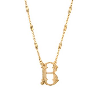 1928 Gold Tone Initial Necklace