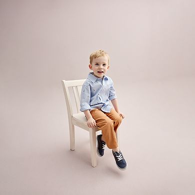 Toddler Boy Carter's 2-Piece Button-Down Paper Plane Print Shirt & Pants Set