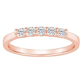 Alyson Layne 14k Gold 1/4 Carat T.W. Diamond 5-Stone Wedding Band