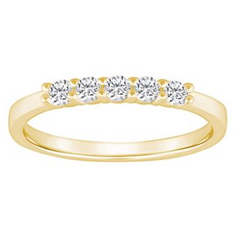 Alyson Layne 14k Gold 1/4 Carat T.W. Diamond 5-Stone Wedding Band