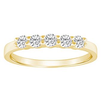 Alyson Layne 14k Gold 1/2 Carat T.W. Diamond 5-Stone Wedding Band