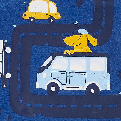 Toddler Boy Carter's Driving Dog Long Sleeve Tee & Car Print Jogger Pants Set