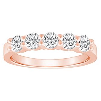 Alyson Layne 14k Gold 1 Carat T.W. Diamond 5-Stone Wedding Band