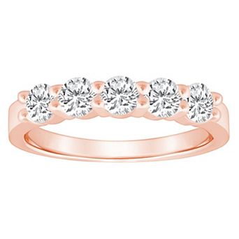 Alyson Layne 14k Gold 1 Carat T.W. Diamond 5-Stone Wedding Band