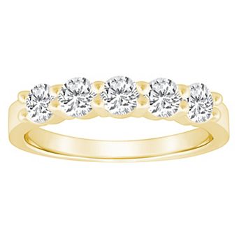 Alyson Layne 14k Gold 1 Carat T.W. Diamond 5-Stone Wedding Band