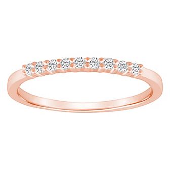 Alyson Layne 14k Gold 1/8 Carat T.W. Diamond 9-Stone Wedding Band