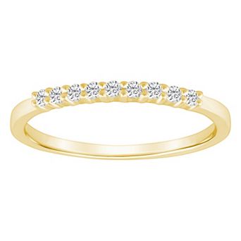 Alyson Layne 14k Gold 1/8 Carat T.W. Diamond 9-Stone Wedding Band