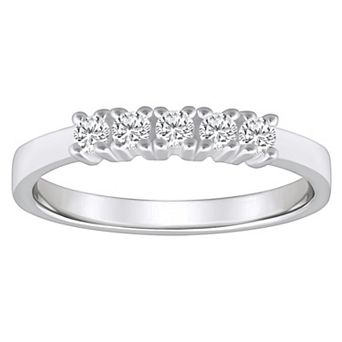 Alyson Layne 14k Gold 1/4 Carat T.W. Diamond 5-Stone Wedding Ring