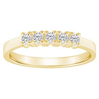 Alyson Layne 14k Gold 1/4 Carat T.W. Diamond 5-Stone Wedding Ring