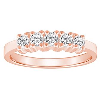Alyson Layne 14k Gold 1/2 Carat T.W. Diamond 5-Stone Wedding Ring