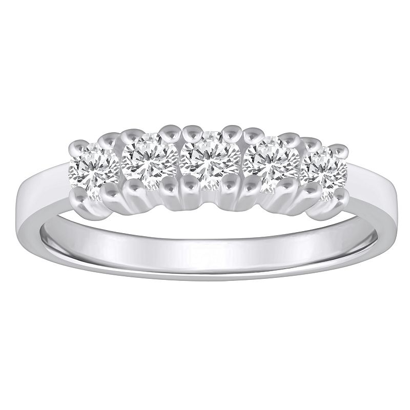 Alyson Layne 14k Gold 1/2 Carat T.W. Diamond 5-Stone Wedding Ring, Womens,