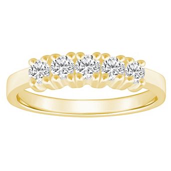 Alyson Layne 14k Gold 1/2 Carat T.W. Diamond 5-Stone Wedding Ring