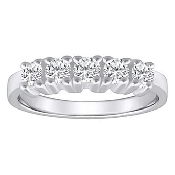 Alyson Layne 14k Gold 3/4 Carat T.W. Diamond 5-Stone Wedding Ring