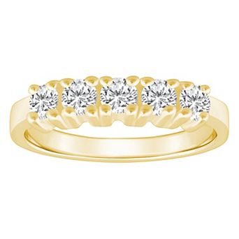 Alyson Layne 14k Gold 3/4 Carat T.W. Diamond 5-Stone Wedding Ring