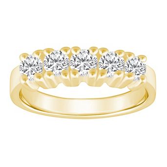 Alyson Layne 14k Gold 1 Carat T.W. Diamond 5-Stone Wedding Ring