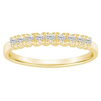 Alyson Layne 14k Gold 1/4 Carat T.W. Diamond 9-Stone Wedding Ring