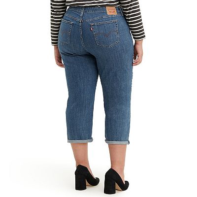 Plus Size Levi s Tapered Boyfriend Jean Capris