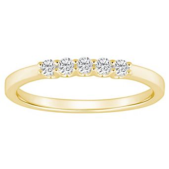 Alyson Layne 14k Gold 1/4 Carat T.W. Diamond 5-Stone Wedding Band