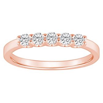 Alyson Layne 14k Gold 1/3 Carat T.W. Diamond 5-Stone Wedding Band