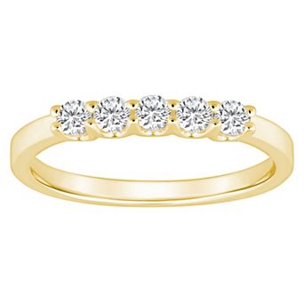 Alyson Layne 14k Gold 1/3 Carat T.W. Diamond 5-Stone Wedding Band