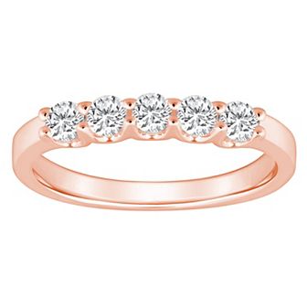 Alyson Layne 14k Gold 1/2 Carat T.W. Diamond 5-Stone Wedding Band