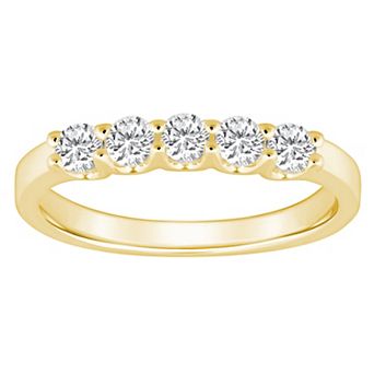 Alyson Layne 14k Gold 1/2 Carat T.W. Diamond 5-Stone Wedding Band