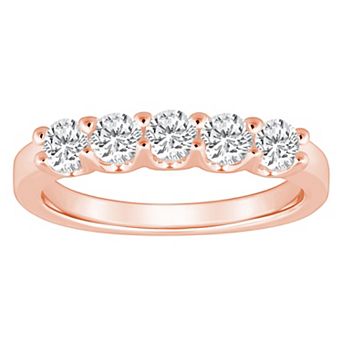 Alyson Layne 14k Gold 1 Carat T.W. Diamond 5-Stone Wedding Ring