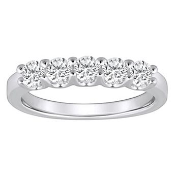 Alyson Layne 14k Gold 1 Carat T.W. Diamond 5-Stone Wedding Ring