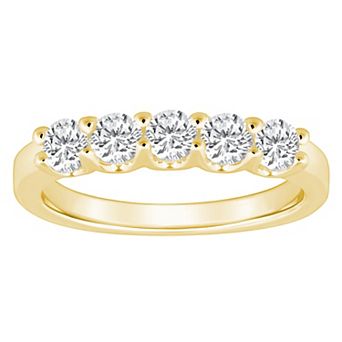 Alyson Layne 14k Gold 1 Carat T.W. Diamond 5-Stone Wedding Ring