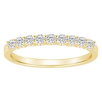 Alyson Layne 14k Gold 1/4 Carat T.W. Diamond 9-Stone Wedding Ring