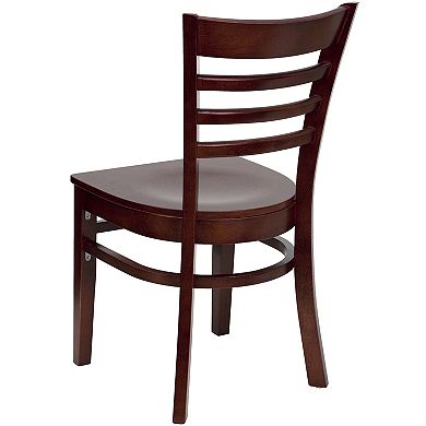 Emma and Oliver Ladder Back Mahogany Wood Chair