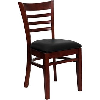 Emma and Oliver Ladder Back Mahogany Wood Chair