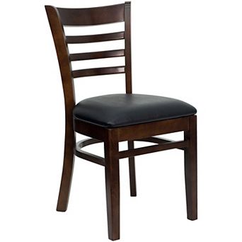 Emma and Oliver Ladder Back Mahogany Wood Chair