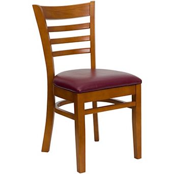 Emma and Oliver Ladder Back Mahogany Wood Chair