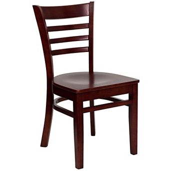 Emma and Oliver Ladder Back Mahogany Wood Chair