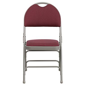 Emma and Oliver 4 Pack Home & Office Easy-Carry Party Events Padded Folding Chair
