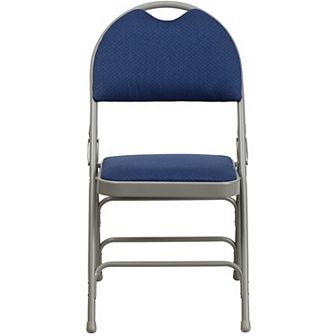 Emma and Oliver 4 Pack Home & Office Easy-Carry Party Events Padded Folding Chair
