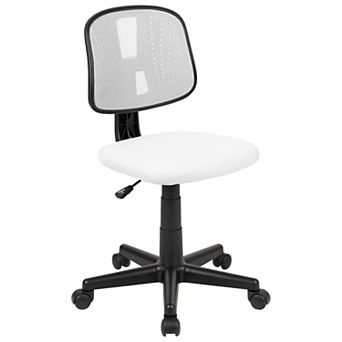 Emma and Oliver Mid-Back Black Mesh Swivel Task Office Chair with Pivot Back, BIFMA Certified
