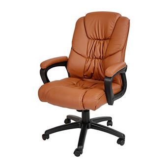 Emma and Oliver Big & Tall 400 lb. Rated Black LeatherSoft Office Chair - Executive Office Chair