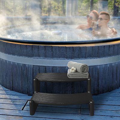 Multi-Purpose 2-Step Spa Hot Tub Pool RV Campers Deck Steps order for Entry or Exit