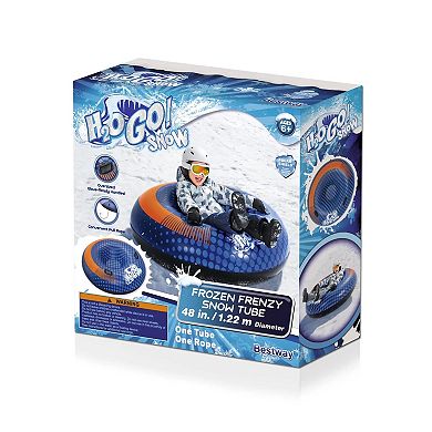 H2OGO! Inflatable 48 Inch Frozen Frenzy Winter Snow Tube Sled for Ages 6 and Up