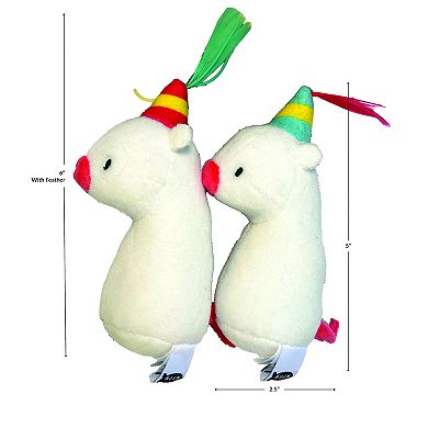 Meow Party Mice 2-Pack Catnip Cat Toys