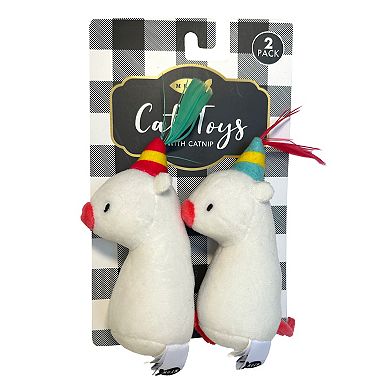 Meow Party Mice 2-Pack Catnip Cat Toys