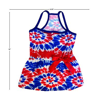 Woof Americana Tie Dye Dog Dress 