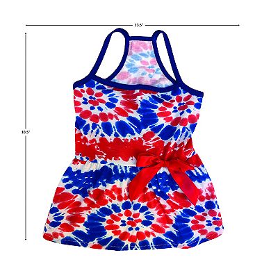 Woof Americana Tie Dye Dog Dress 