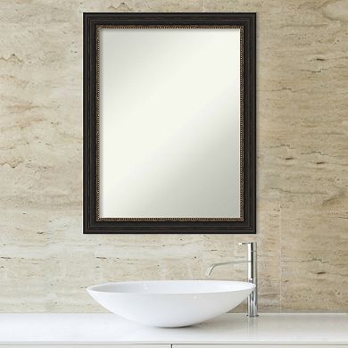 Amanti Art Narrow Frame Bathroom Wall Mirror