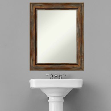 Amanti Art Alexandria Rustic Bathroom Wall Mirror