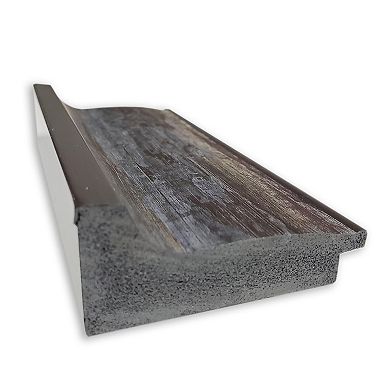 Amanti Art Non-Beveled Bathroom Wall Mirror Alta Medium Brown Frame