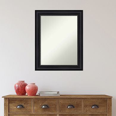 Amanti Art Non-Beveled Bathroom Wall Mirror Astor Black Frame